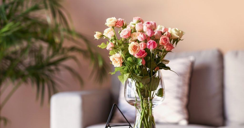 In eine Vase gießen und mischen. Die Rosen werden das Auge 2 Wochen länger erfreuen