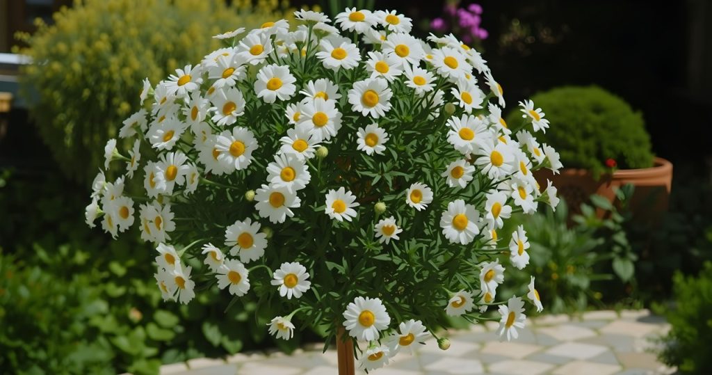 Ein Baum, der viele Monate lang mit Blumen bestreut ist. Perfekt für einen Balkon oder eine Terrasse